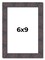 Photo Size Slim Profile Brown Frame - UV Acrylic, Foam Board Backing, Hanging Hardware